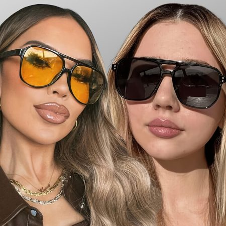 2 Pairs of Women's Plastic Oval OVERSIZE Cat-Eye Double Bridge Personality Minimalist Trendy Sassy Dopamine Style Fashion Glasses