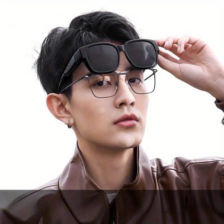 TR90 Myopia Set Sunglasses Cool Clip UV Protection Large Frame Men's Driving Sunglasses Unisex